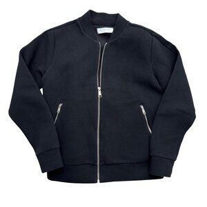 Everlane Scuba Neoprene‎ Bomber Jacket black preppy minimalist sz XS